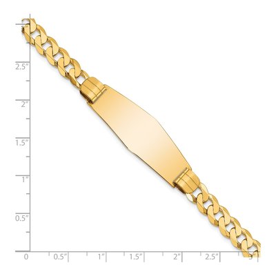 14K Yellow Gold Curb ID Bracelet – view 4