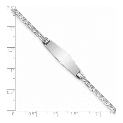 14K White Gold ID Bracelet – view 4