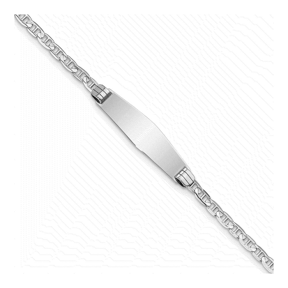 14K White Gold ID Bracelet