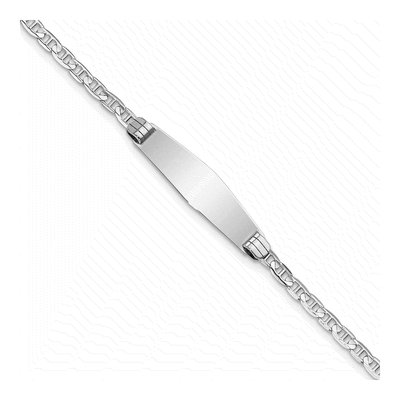 14K White Gold ID Bracelet