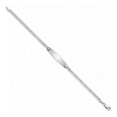 14K White Gold ID Bracelet – view 3
