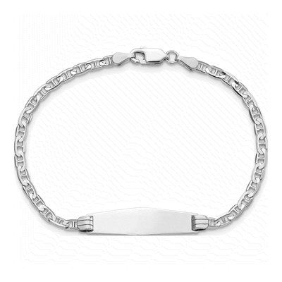 14K White Gold ID Bracelet – view 5