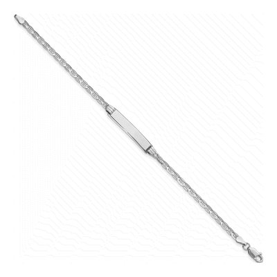 14K White Gold ID Bracelet – view 2