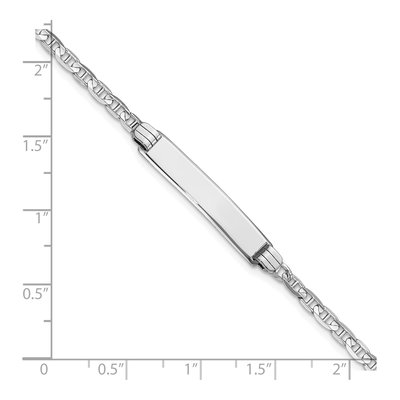 14K White Gold ID Bracelet – view 3