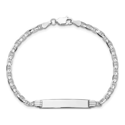 14K White Gold ID Bracelet – view 4