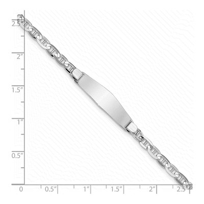 14K White Gold ID Bracelet – view 4