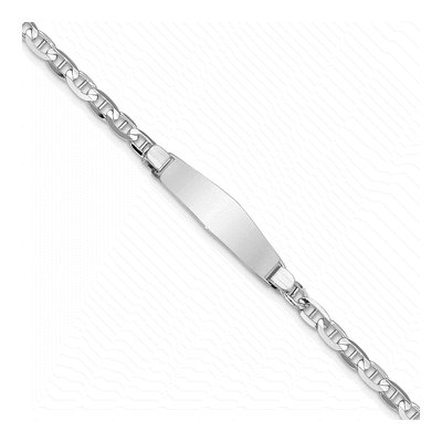 14K White Gold ID Bracelet