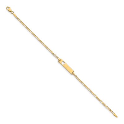 14K Yellow Gold Figaro ID Bracelet – view 2