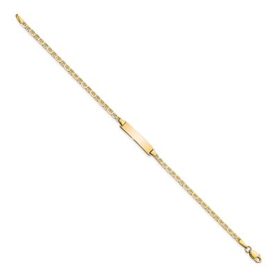 14K Yellow Gold Anchor ID Bracelet – view 3