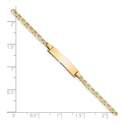 14K Yellow Gold Anchor ID Bracelet – view 4