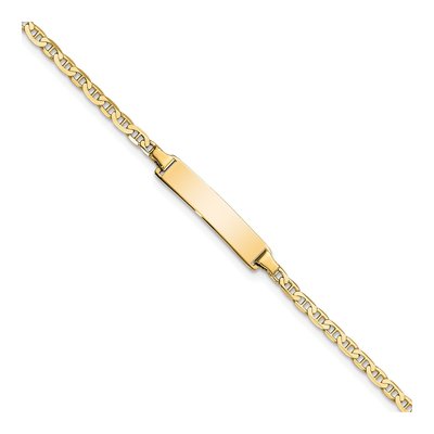 14K Yellow Gold Anchor ID Bracelet