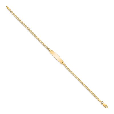 14K Yellow Gold Anchor ID Bracelet – view 3