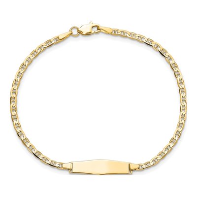14K Yellow Gold Anchor ID Bracelet – view 5