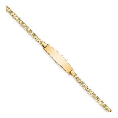 14K Yellow Gold Anchor ID Bracelet