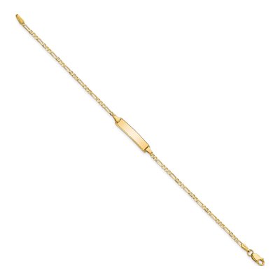 14K Yellow Gold Figaro ID Bracelet – view 3