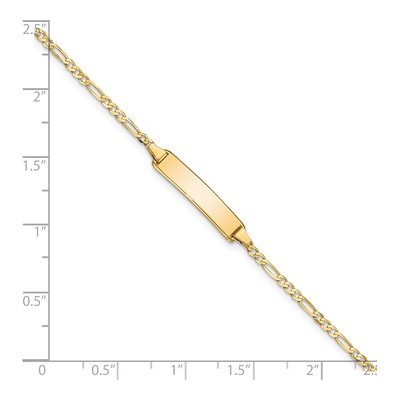 14K Yellow Gold Figaro ID Bracelet – view 4