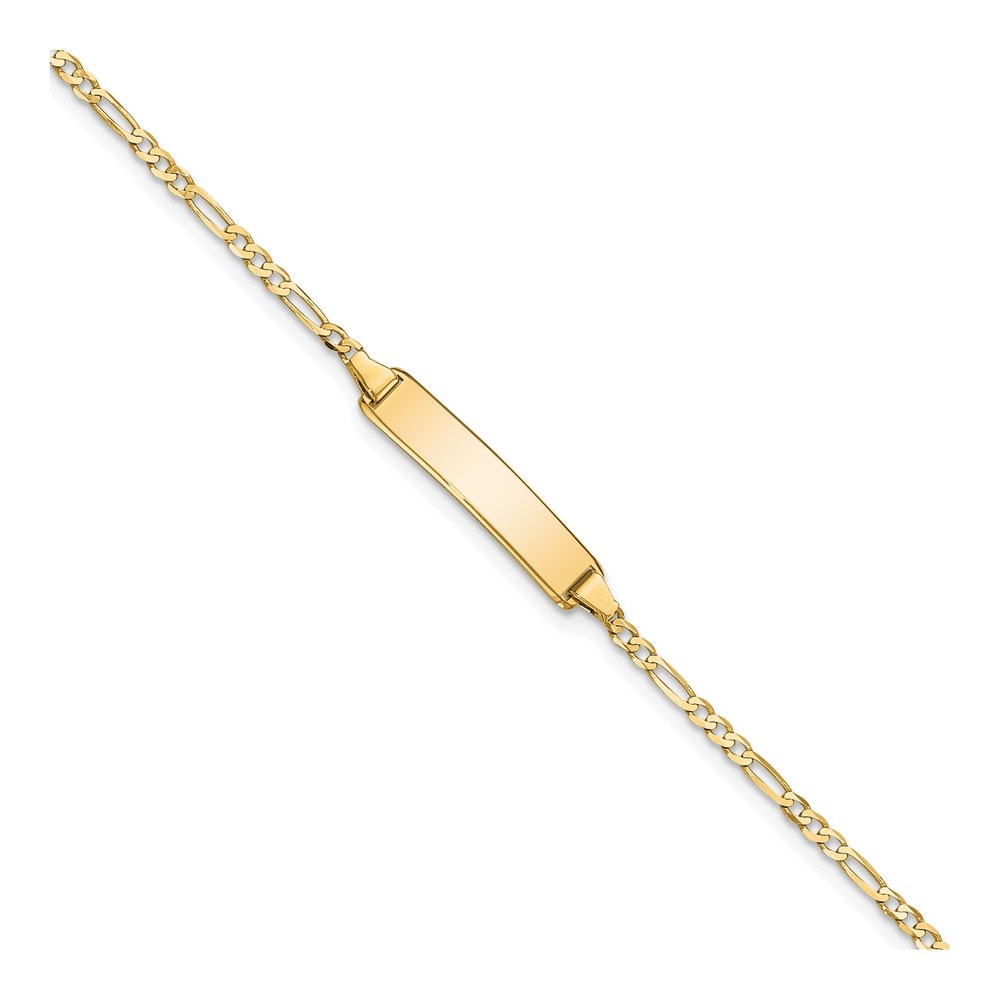 14K Yellow Gold Figaro ID Bracelet
