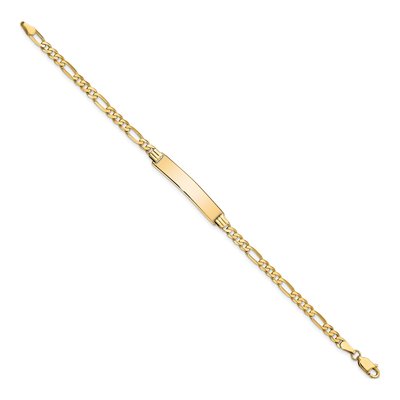 14K Yellow Gold Figaro ID Bracelet – view 3