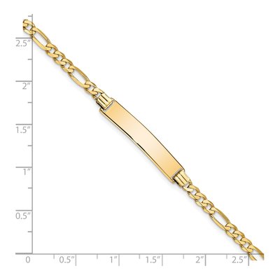 14K Yellow Gold Figaro ID Bracelet – view 4