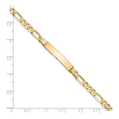14K Yellow Gold Figaro ID Bracelet – view 4
