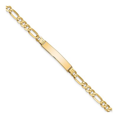 14K Yellow Gold Figaro ID Bracelet