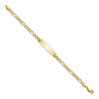 14K Yellow Gold Figaro ID Bracelet – view 3