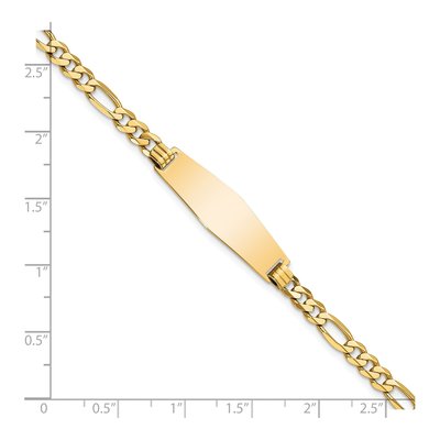 14K Yellow Gold Figaro ID Bracelet – view 4