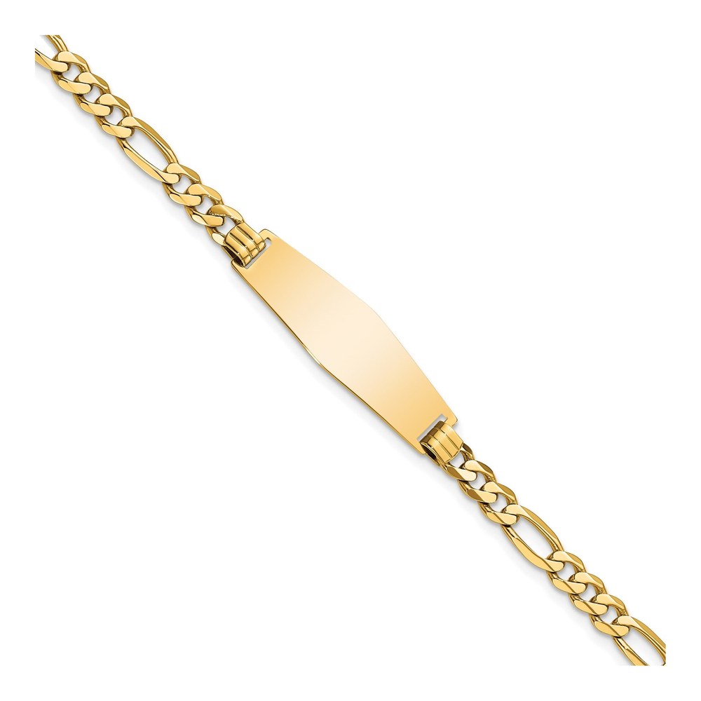 14K Yellow Gold Figaro ID Bracelet