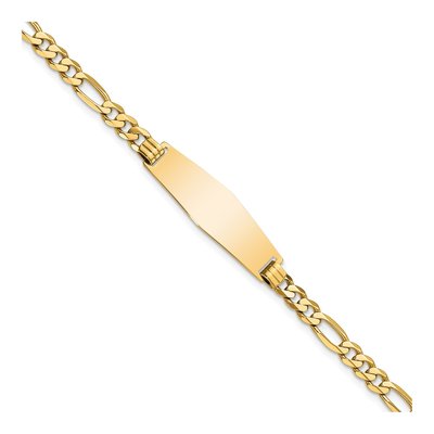 14K Yellow Gold Figaro ID Bracelet