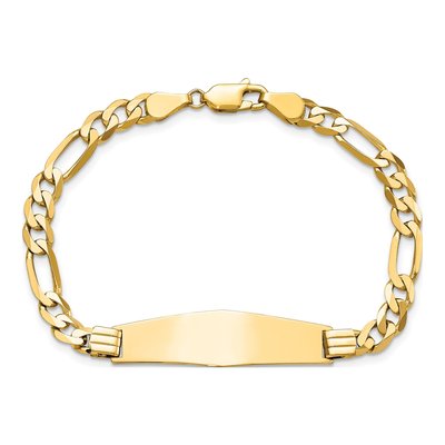14K Yellow Gold Figaro ID Bracelet – view 5