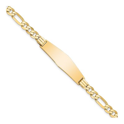 14K Yellow Gold Figaro ID Bracelet
