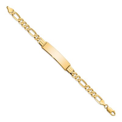 14K Yellow Gold Figaro ID Bracelet – view 3