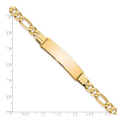14K Yellow Gold Figaro ID Bracelet – view 4