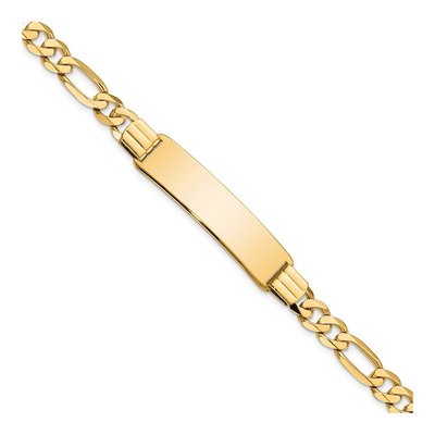 14K Yellow Gold Figaro ID Bracelet