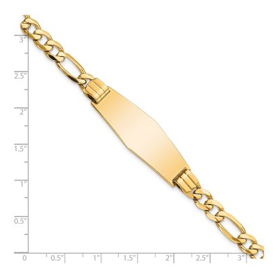 14K Yellow Gold Figaro ID Bracelet – view 4