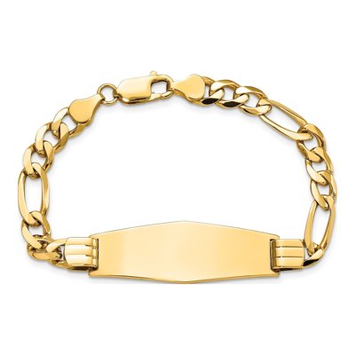 14K Yellow Gold Figaro ID Bracelet – view 5