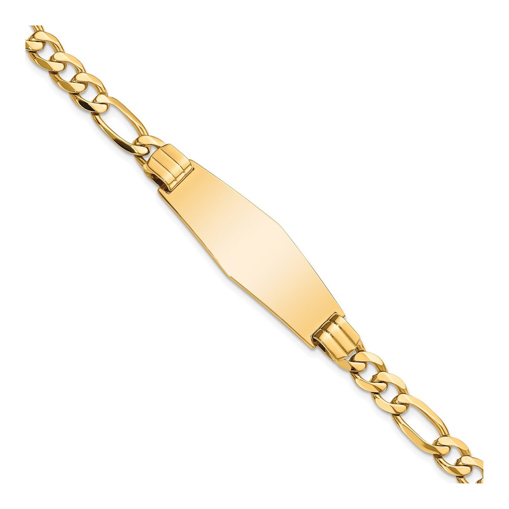 14K Yellow Gold Figaro ID Bracelet