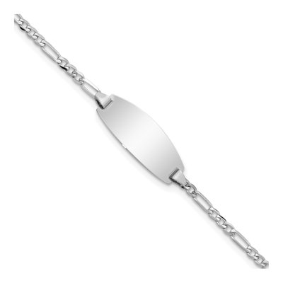 14K White Gold Baby ID Bracelet