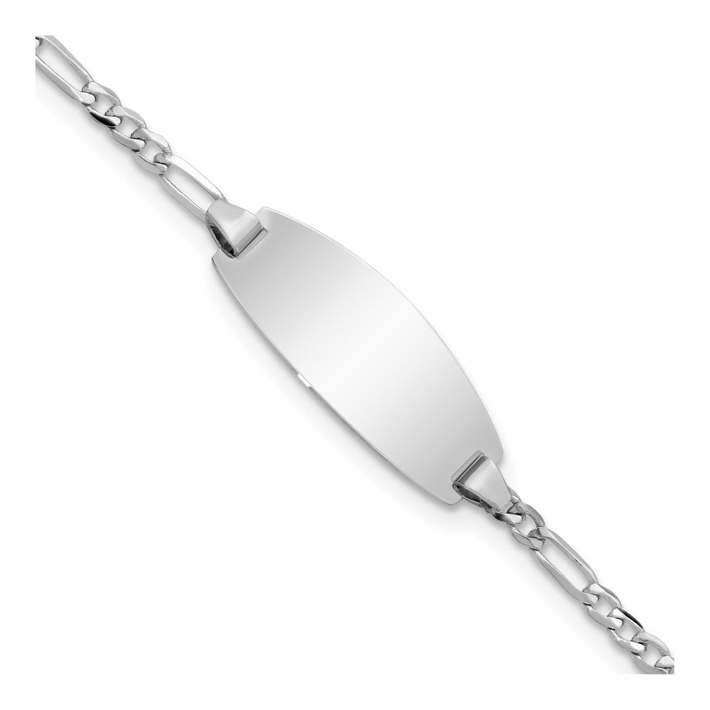 14K White Gold Baby ID Bracelet