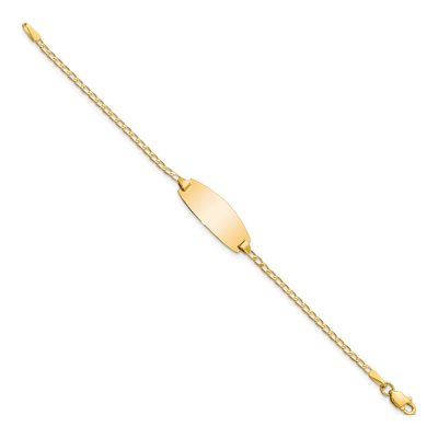 14K Yellow Gold Curb Baby ID Bracelet – view 3