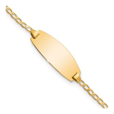 14K Yellow Gold Baby ID Bracelet