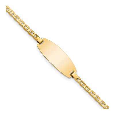 14K Yellow Gold Baby ID Bracelet