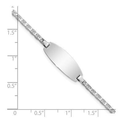 14K White Gold Baby ID Bracelet – view 3