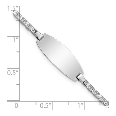 14K White Gold Baby ID Bracelet – view 5