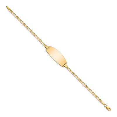 14K Yellow Gold Figaro ID Bracelet – view 3