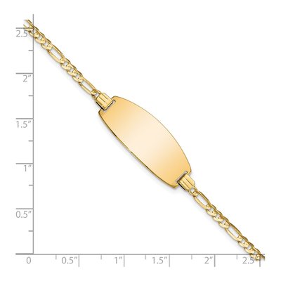 14K Yellow Gold Figaro ID Bracelet – view 4