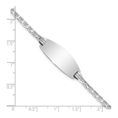 14K White Gold ID Bracelet – view 4