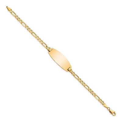 14K Yellow Gold Figaro ID Bracelet – view 3