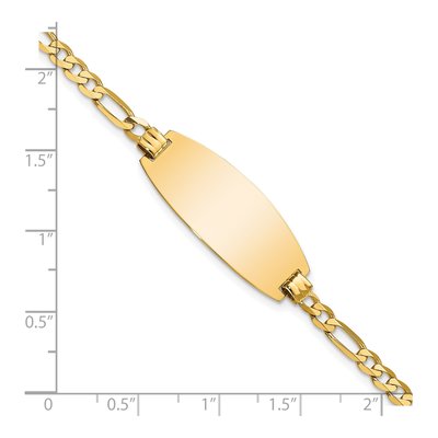 14K Yellow Gold Figaro ID Bracelet – view 4