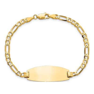 14K Yellow Gold Figaro ID Bracelet – view 5